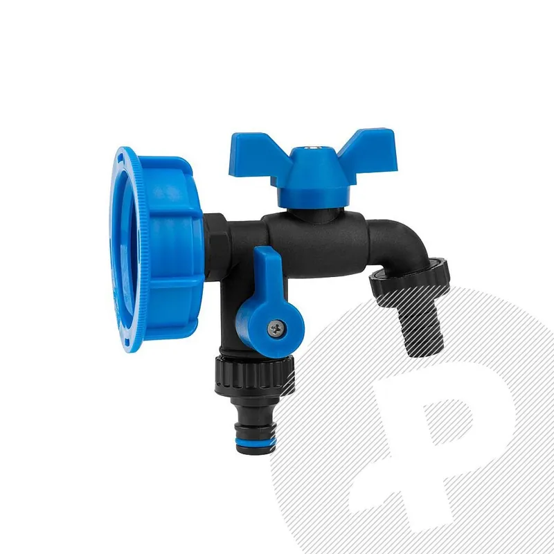 IBC ventil zahradní S60x6 GZ kohout 5/8", 2x výstup 3/4'' Exkluzivní