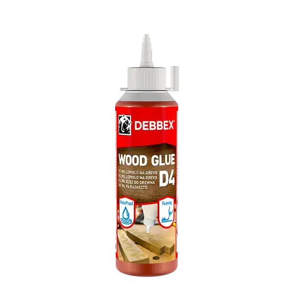 Polyuretanové lepidlo na dřevo D4 250 g dóza medově hnědá Autentický