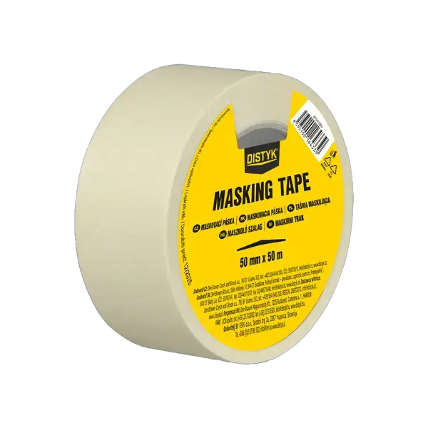 Značkový Maskovací páska 50 mm, délka 50 m 50 m světle žlutá