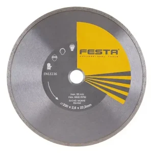 Kotouč diamantový FESTA plný 230x2.6x22.2mm Akční Cena