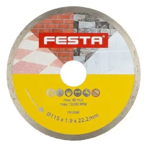 Kotouč diamantový FESTA plný 115x2x22.2mm Garance Vrácení Peněz