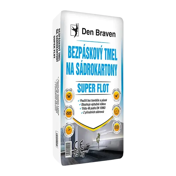 Bezpáskový tmel na sádrokartony SUPER FLOT 5 kg pytel bílá Luxusní