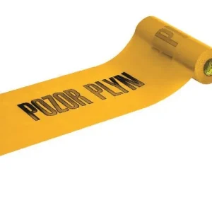 Autentický ANTICOR - Výstražná fólie 612 žlutá 220x100x0,08 "POZOR PLYN" perforovaná *312