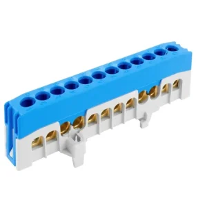 Tovární Cena POLLMANN 2020269 Můstek N 12-F2 (svorkovnice 12x16mm2), krytý IP20, modrý, 63A, na DIN