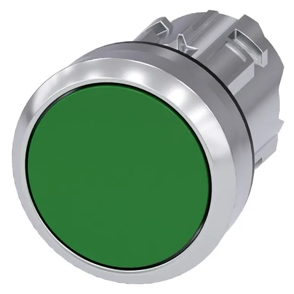 Poslední Šance SIEMENS 3SU1050-0AB40-0AA0 Pushbutton, 22 mm, round, metal, shiny, green, pushbutton