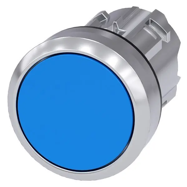 Sezónní Sleva SIEMENS 3SU1050-0AB50-0AA0 Pushbutton, 22 mm, round, metal, shiny, blue, pushbutton