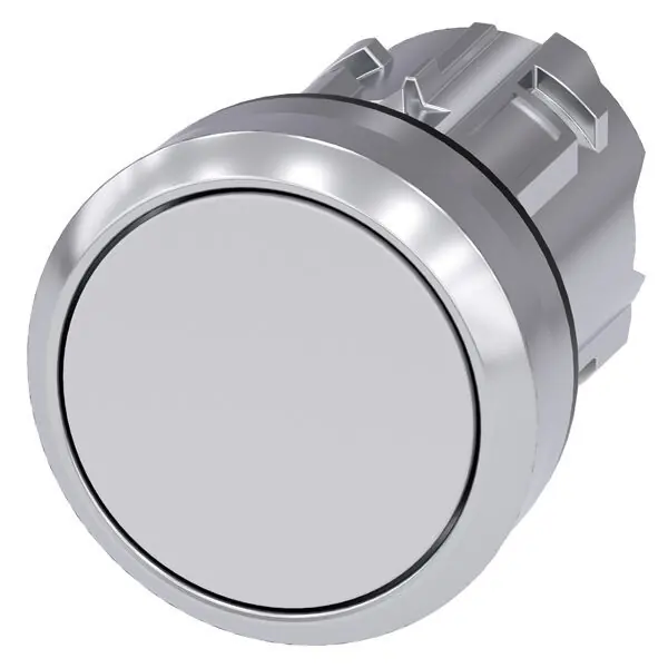 Oblíbený SIEMENS 3SU1050-0AB60-0AA0 Pushbutton, 22 mm, round, metal, shiny, white, pushbutton
