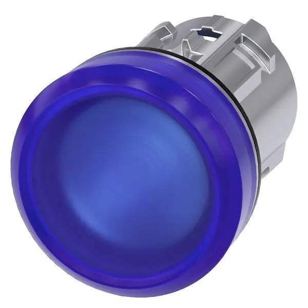 Jen Po Omezenou Doba SIEMENS 3SU1051-6AA50-0AA0 Indicator lights, 22 mm, round, metal, shiny, blue, lens, smoot