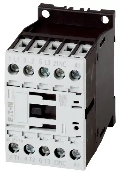 EATON 190026 DILM7-10-EA(24VDC) Výkonový stykač 7A/3kW AC-3, 22A AC-1, 3pól + 1ZAP, Uc=24V/DC Novinka