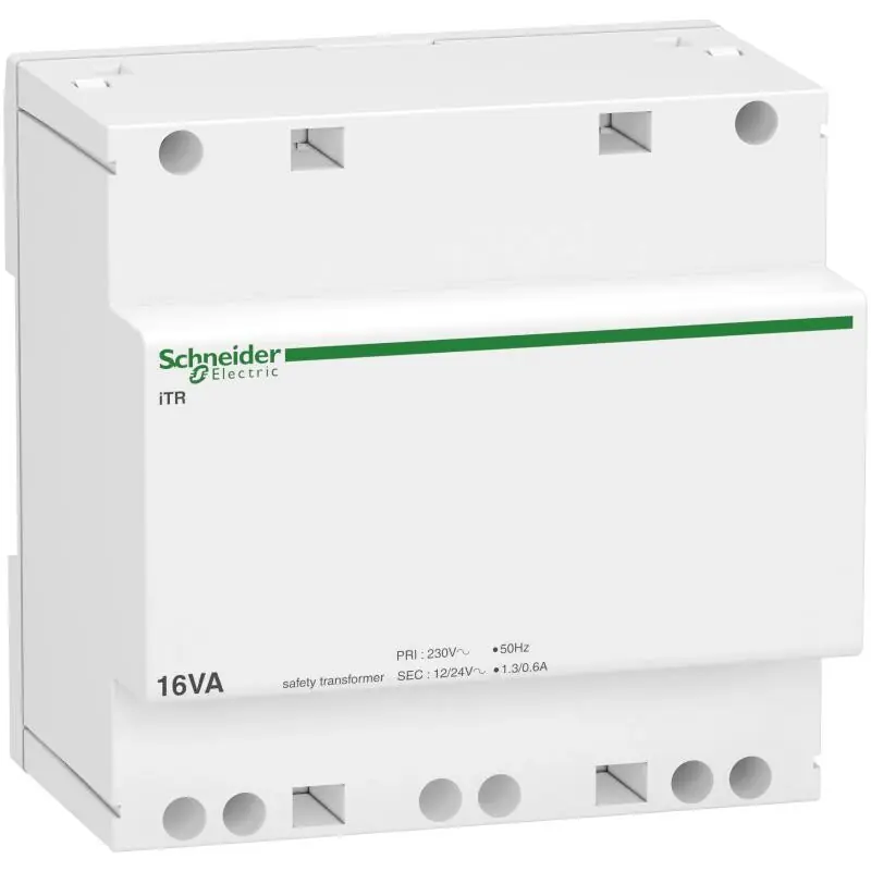 SCHNEIDER A9A15218 Bezpečnostní transformátor TR 16VA 230V/12-24V Limitovaná Edice