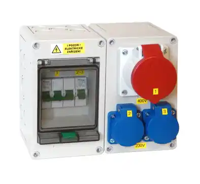 Garance Vrácení Peněz SPELSBERG ek102bM4 Zásuvková kombinace EK 102M4 PS 2x230V+1x400V 16A IP44 bez chrániče