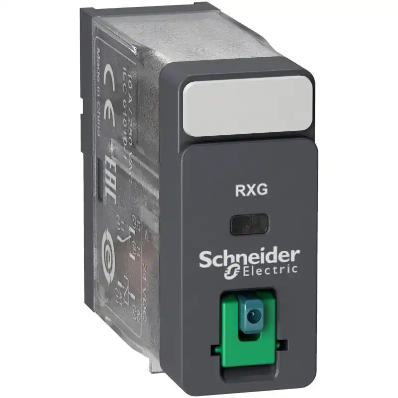 SCHNEIDER RXG11BD Relé Zelio RXG, 1 V/Z, 10 A, 24 V DC, testovací tlačítko Omezená Nabídka