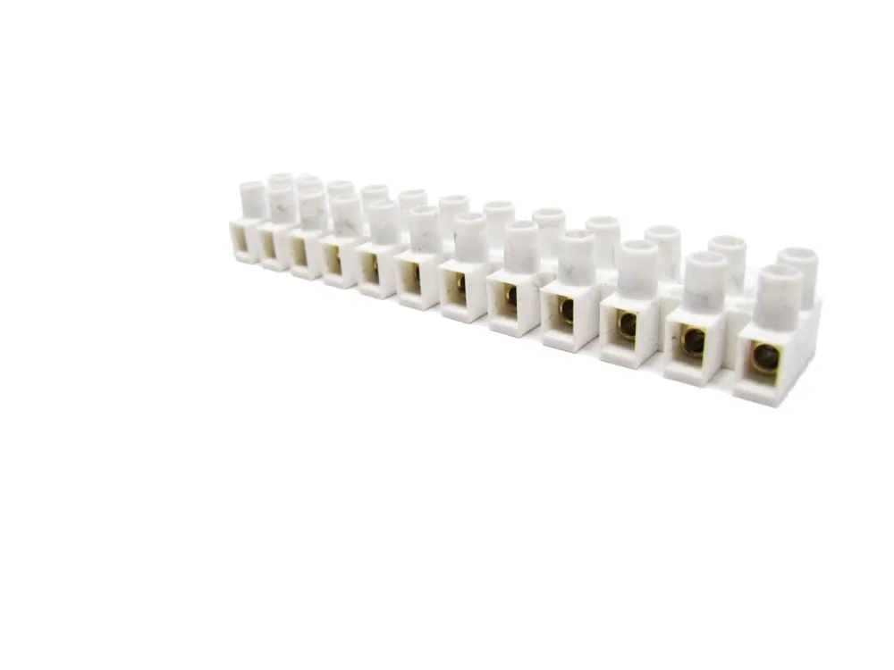 Přímo Od Výrobce ELEMAN 1001041 Svorkovnice přístrojová E-KL 1, 12x6mm2, T85, PP, bílá, mosazná, hranatá, 4