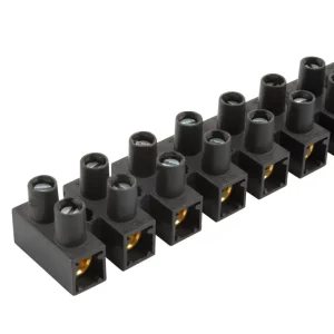 ELEMAN 1001062 Svorkovnice přístrojová E-KL 3, 12x16mm2, T85, PP, černá, mosazná, hranatá, Originální