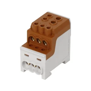 Horká Nabídka HORA eTec 080030-3-4 Blok pro rozdělení fází UVB 200 L B, 1pól., 200A, 1000V, hnědý, na DIN