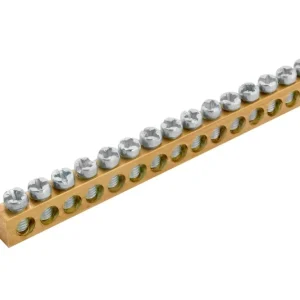 ELEMAN 1001128 Svorkovnice N/PE mosazná NSCH 8x10x1000mm, IP00, 142 přip. míst, 16mm2 Rychlé Dodání