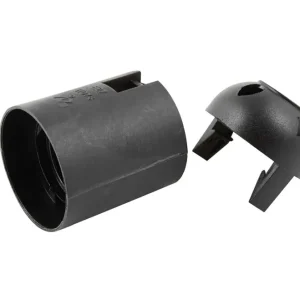 Autentický ELEMAN 1000267 Objímka plastová E27, typ: 80 (1351-13000) - černá, hladká, s čepičkou