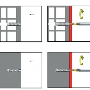 Luxusní ELEMAN 1734642 Hmoždinka universální s vrutem TXPA-S 6x30, šedá