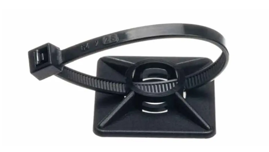 ELEMAN 1792051 Příchytka pro vázací (stahovací) pásek 19x19, černá, PA 6.6, (bal.100ks) (B Dokud Zásoby Vydrží