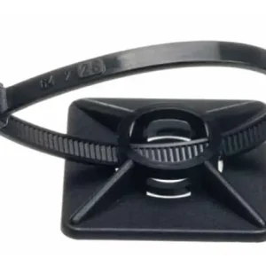 Tovární Cena ELEMAN 1792052 Příchytka pro vázací (stahovací) pásek 27x27, bílá, PA 6.6, (bal.100ks)