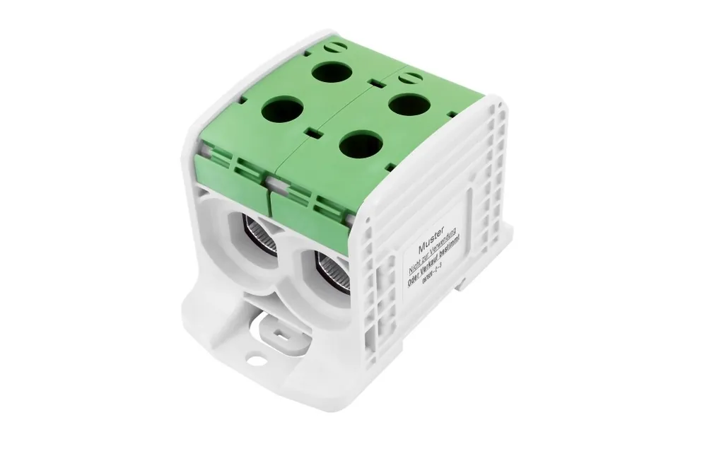 HORA eTec 087820-2-3 Svorka univerzální RKA 185 DPE, 353A, 1pól. (4x vstup), AL/CU, zelená Víkendová Akce