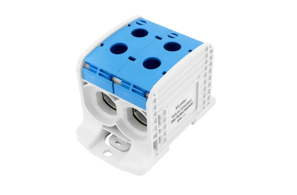 Doprava Zdarma HORA eTec 087820-1-3 Svorka univerzální RKA 185 DN, 353A, 1pól. (4x vstup), AL/CU, modrá