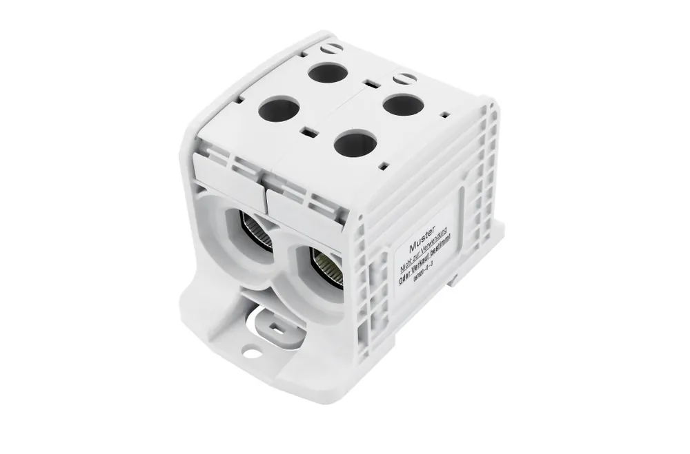 Hromadná Objednávka HORA eTec 087820-0-3 Svorka univerzální RKA 185 DLG, 353A, 1pól. (4x vstup), AL/CU, šedá