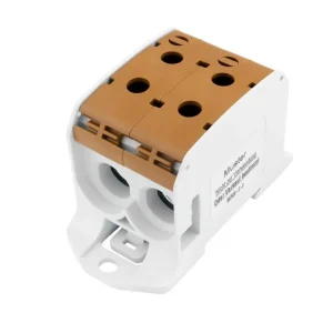 HORA eTec 087520-3-3 Svorka univerzální RKA 95 DLB, 232A, 1pól. (4x vstup), AL/CU, hnědá Nejlepší Volba