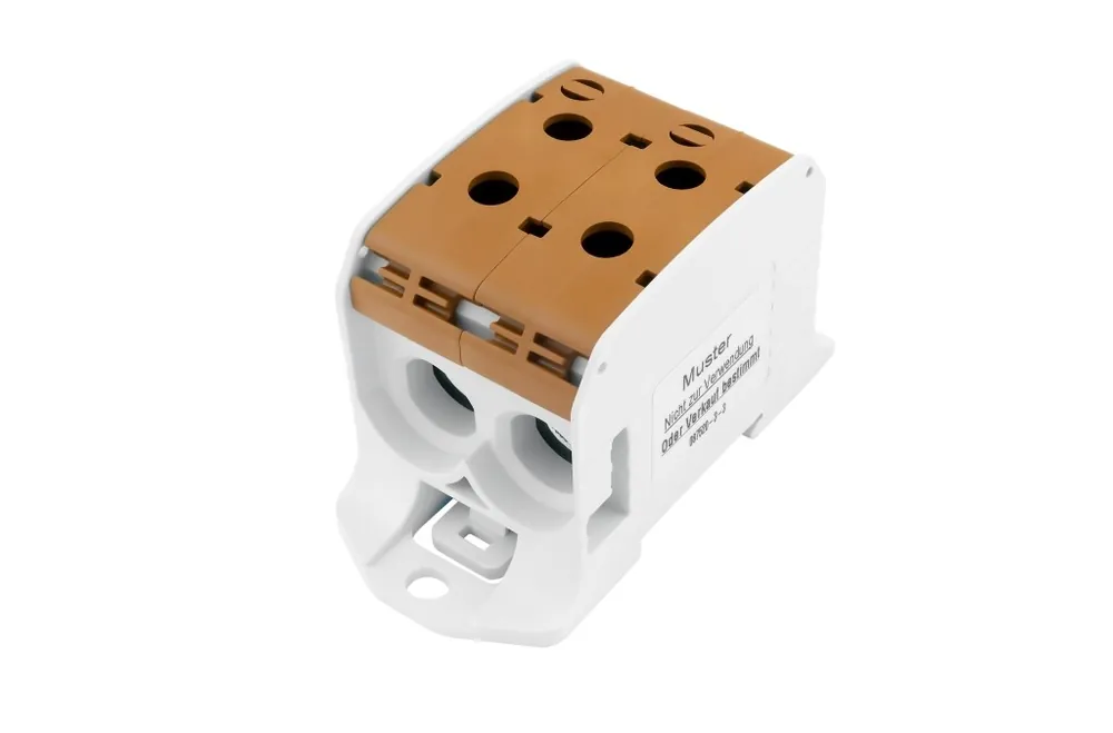 HORA eTec 087520-3-3 Svorka univerzální RKA 95 DLB, 232A, 1pól. (4x vstup), AL/CU, hnědá Nejlepší Volba