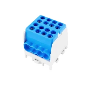Pouze Dnes POLLMANN 2080174 Svorkovnice rozbočovací HLAK 25 1/6 M2, 100A, 1pól., AL/CU, IP20, modrá, na DIN