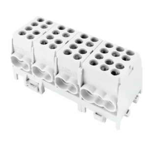 Pouze Dnes POLLMANN 2080427 Svorkovnice rozbočovací HLAK 25 4/10 GR-S, 100A, 4pól., AL/CU, IP20, 4xŠ, na DIN