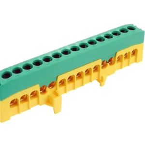 POLLMANN 1001320 Můstek PE 15-F2 (svorkovnice 15x16mm2), krytý IP20, zeleno-žlutý, 63A Nejprodávanější