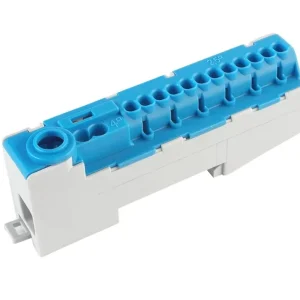 Top Prodej POLLMANN 2020251 Můstek N 14-S bezšroubový, krytý IP20, modrý, 80A, na DIN lištu, IP20