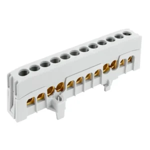 Sezónní Sleva POLLMANN 2020271 Můstek A 12-F2 (svorkovnice 12x16mm2), krytý IP20, šedý, 63A, na DIN