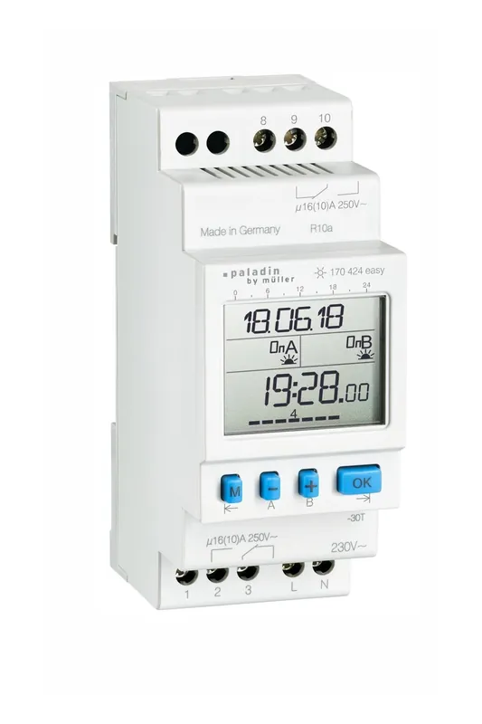 PALADIN 170424easy Spínací hodiny, digitální, ASTRONOM., 2kan., se zálohou Trendový