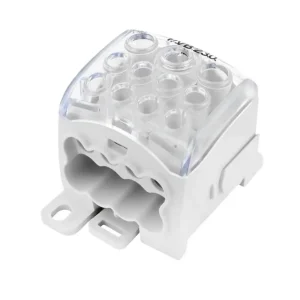 HORA eTec 082070-0-3 Blok pro rozdělení fází PDB 270, 1pól., 270A, 690V, šedý/průhledné víko, na DIN Luxusní