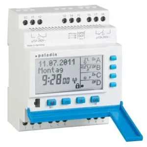 PALADIN 179440pro Spínací hodiny, digitální, týdenní, 4kan., 4mod., se zálohou Omezená Nabídka