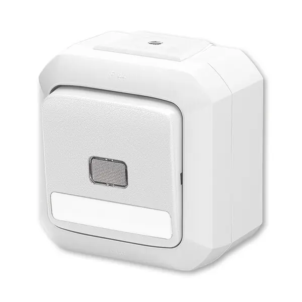 ABB 3559N-C91512 B Ovládač zapín. s čirým průz, s pop. pol., ř. 1/0S, 1/0So, IP54, bezšrou Značkový