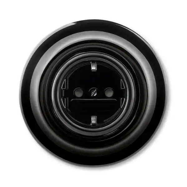 Zlevněný ABB 5520K-C03459 N, DECENTO Zásuvka jednonásobná (podle DIN), bezš.; černá-porcelán