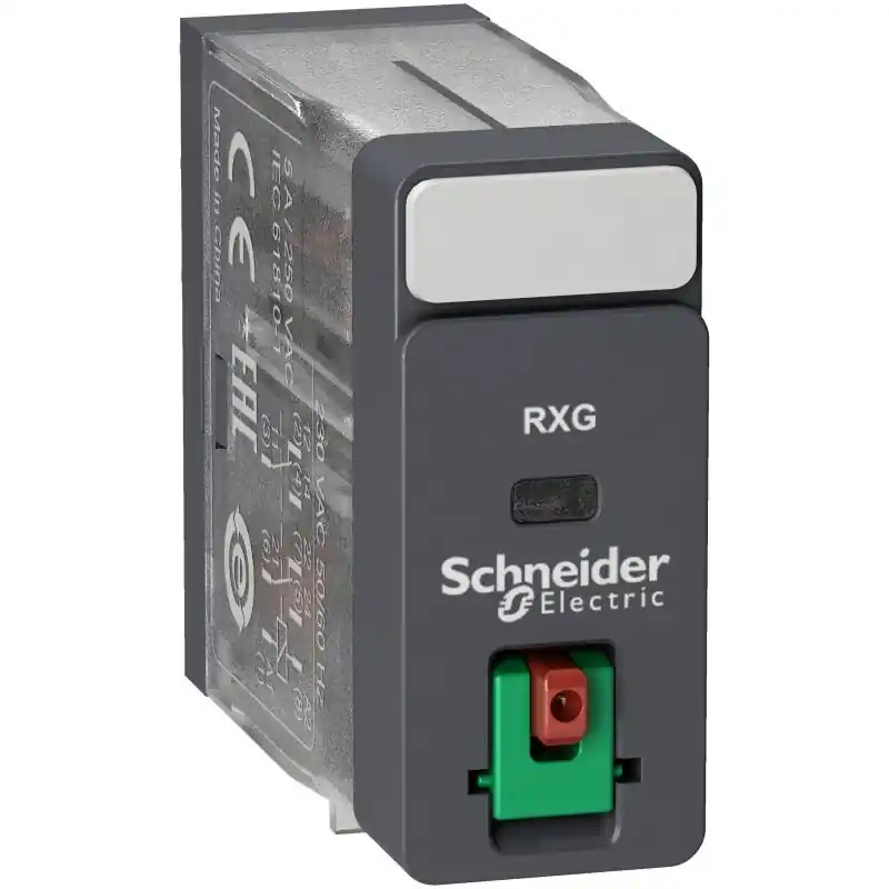 Výhodná Nabídka SCHNEIDER RXG21E7 Relé Zelio RXG, 2 V/Z, 5 A, 48 V AC, testovací tlačítko