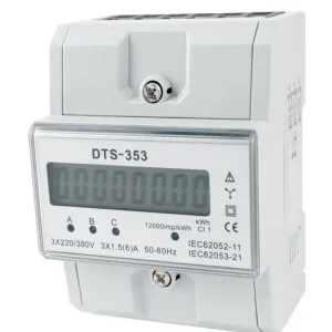 ELEMAN 1008970 Elektroměr DTS 353-L X/5A, 4,5mod., LCD, 3-fáz., 1-tar., podružný, nepř.měř Novinka
