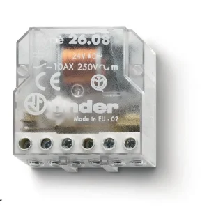 Autentický FINDER 26.08.8.024.0000 spínač imp.ovl. 2Z/2R/1Z_1R/10A, 24V AC