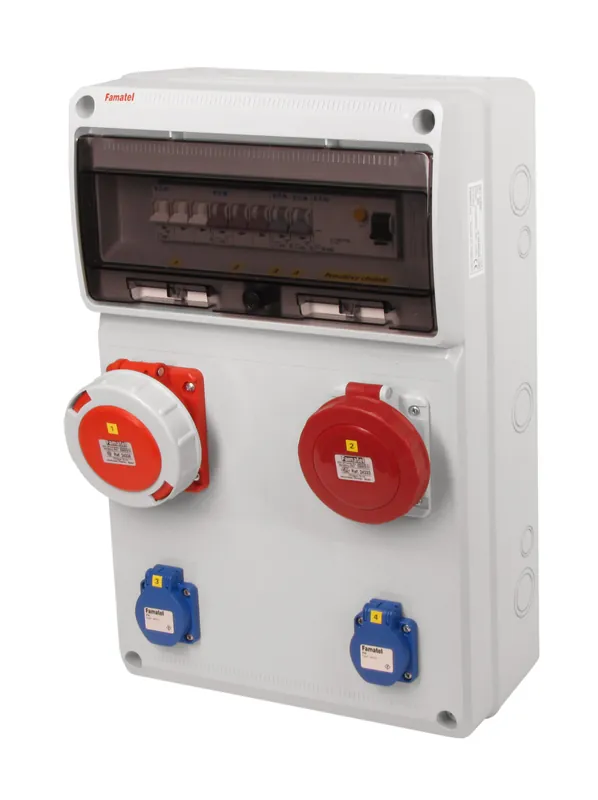 Autentický FAMATEL v820 ZSF20001010.0 /3952 Zásuvková skříň IP54 jištěná bez chrániče - přístroje Eaton