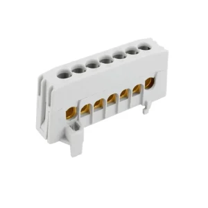 POLLMANN 2020268 Můstek A 7-F2 (svorkovnice 7x16mm2), krytý IP20, šedý, 63A, na DIN Nízká Cena