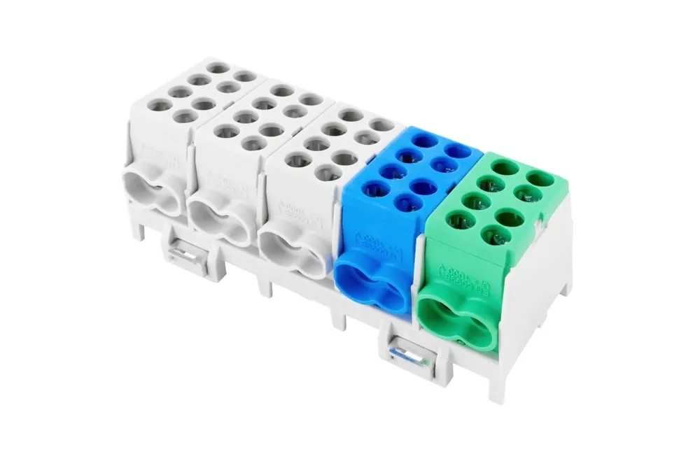 POLLMANN 2080516 Svorkovnice rozbočovací HLAK 25 5/10 S, 100A, 5pól., AL/CU, IP20, 3xŠ/M/Z, na DIN Zlevněný