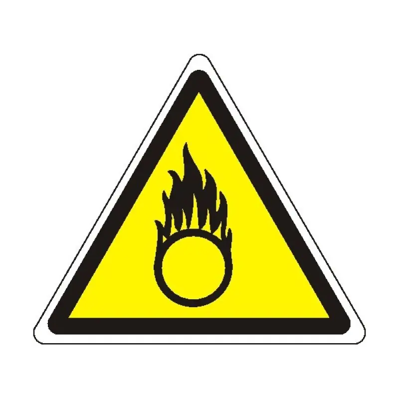 Aktuální STRO.M ZVS06-04-01 Výstraha látky s oxidačními účinky 10x10cm (samolepka)