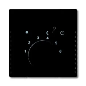 Originální ABB 2CKA001710A3909, FUTURE Kryt termostatu prost., otočný; mechová černá; 1795-885