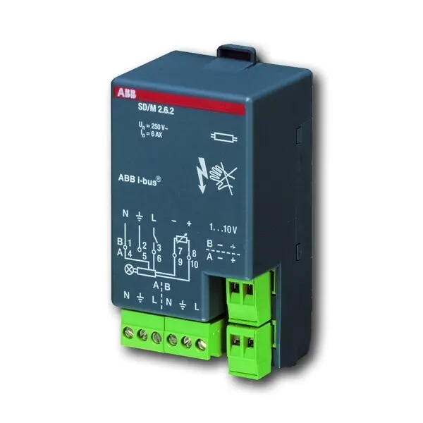 ABB 2CDG110107R0011, KNX Modul spínacího a stmívacího akč.členu, 2nás., 6A; SD/M2.6.2 Aktuální