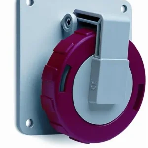 ABB 2CMA166964R1000 Zásuvka vestavná šikmá 32A 4p IP67 6h šedá-červená 332RAU6W Moderní