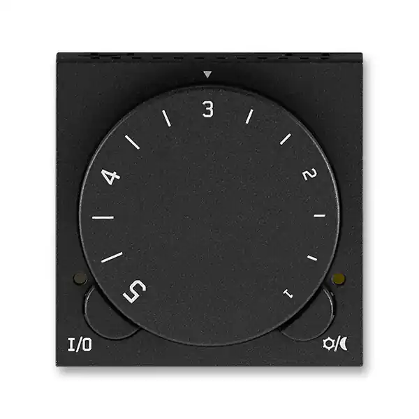 Limitovaná Edice ABB 3292H-A10101 63, LEVIT Termostat univerzální otočný; onyx/kouřová černá